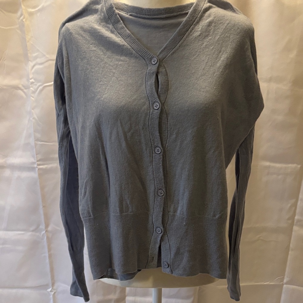 Gray Women's Cardigan Sweater